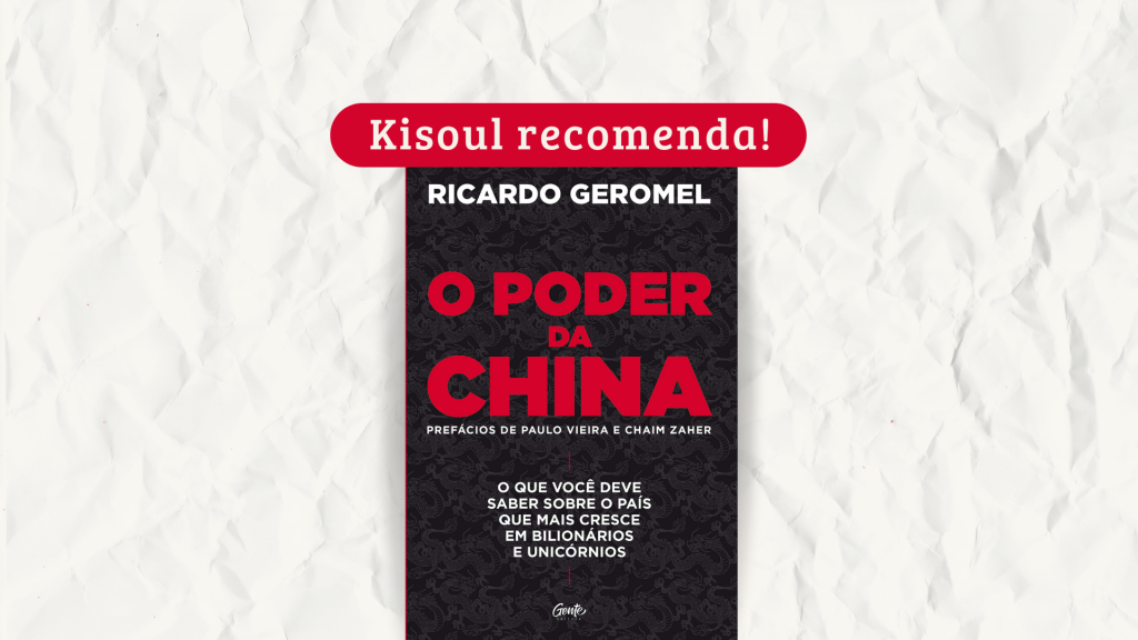 Fundo texturizado com imagem do livro O poder da China